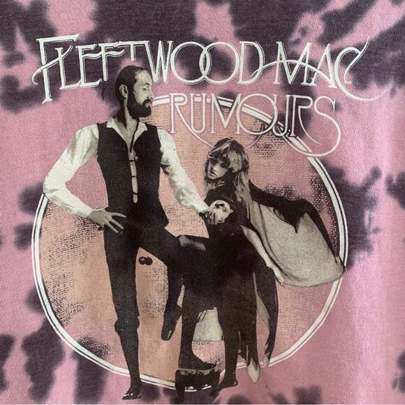 Fleetwood Mac Purple Tie Dye Rumours Graphic Sweatshirt Small - Picture 5 of 6